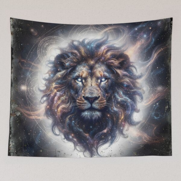 Item preview, Cosmic Nebula Lion with Stardust Mane designed and sold by Marcu Ioachim.