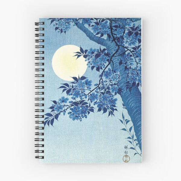 Item preview, Blossoming Cherry Tree Under Moonlight Japanese Woodblock Art designed and sold by RGB-crayon.