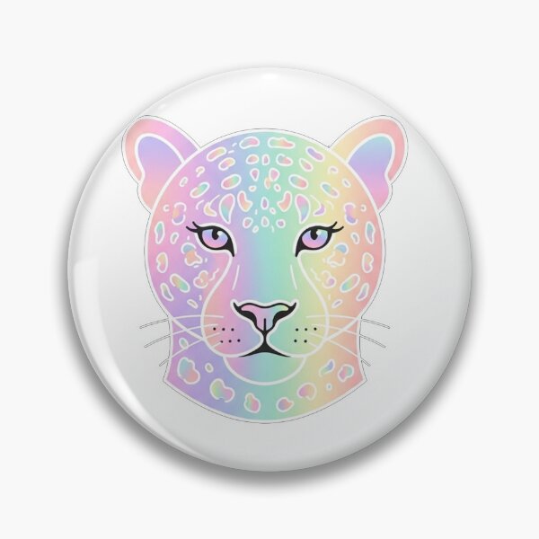 Item preview, Iridescent Rainbow Leopard Face Portrait designed and sold by Owcomm.