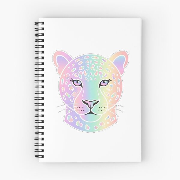 Item preview, Iridescent Rainbow Leopard Face Portrait designed and sold by Owcomm.