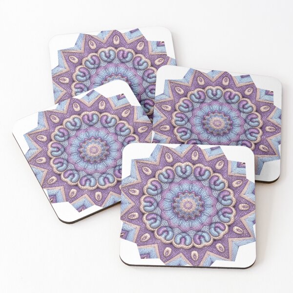Item preview, Purple & Blue Kaleidoscope Sacred Geometry Art designed and sold by The Hand That Listens.