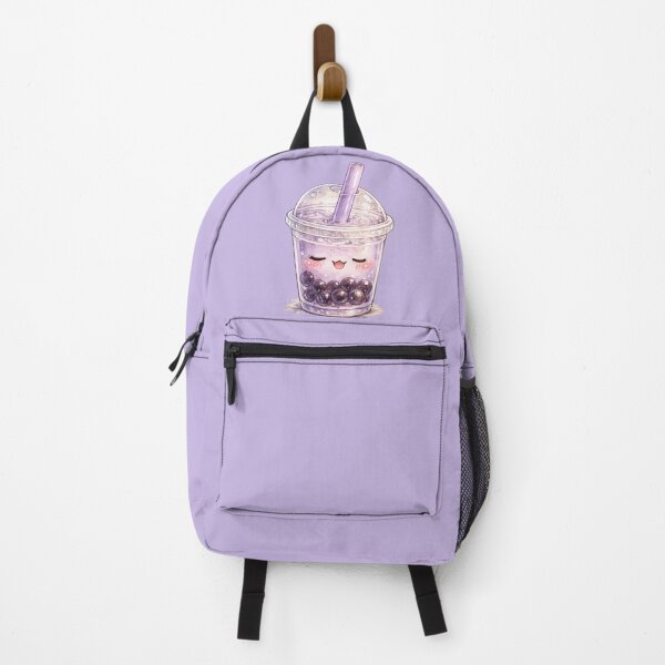 Item preview, Cute Kawaii Boba Tea Watercolor – Sleepy Bubble Tea Character in Pastel Purple designed and sold by MagicMakerPh.
