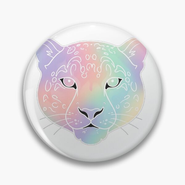 Item preview, Iridescent Rainbow Leopard Face Minimalist Illustration designed and sold by Owcomm.