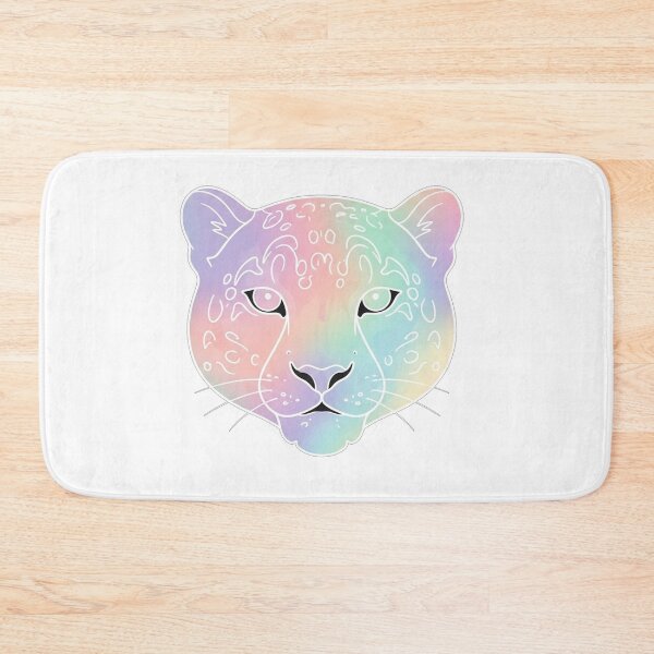 Item preview, Iridescent Rainbow Leopard Face Minimalist Illustration designed and sold by Owcomm.