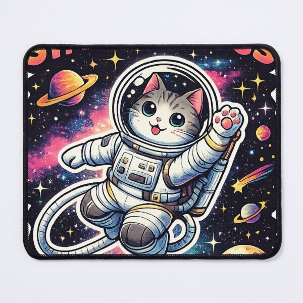 Item preview, Stay Curious Astronaut Cat T-Shirt | Cute Space Cat Retro Galaxy Design designed and sold by Cool Tee World .