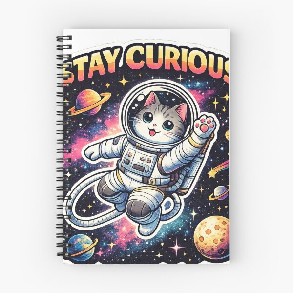 Item preview, Stay Curious Astronaut Cat T-Shirt | Cute Space Cat Retro Galaxy Design designed and sold by Cool Tee World .