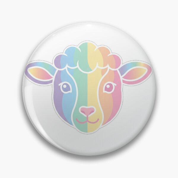 Item preview, Cute Pastel Rainbow Sheep Face Illustration designed and sold by Owcomm.