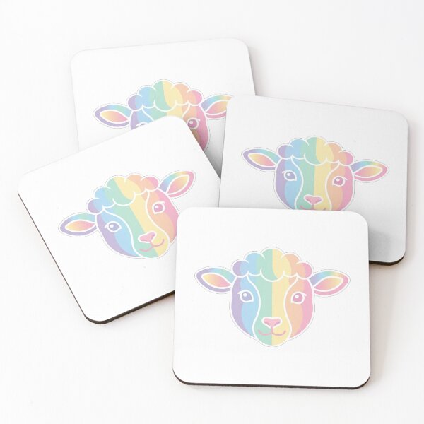 Item preview, Cute Pastel Rainbow Sheep Face Illustration designed and sold by Owcomm.