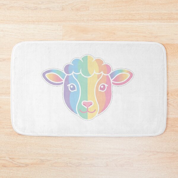 Item preview, Cute Pastel Rainbow Sheep Face Illustration designed and sold by Owcomm.
