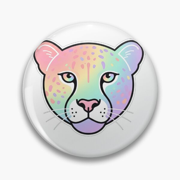 Item preview, Pastel Rainbow Cheetah Face Illustration designed and sold by Owcomm.