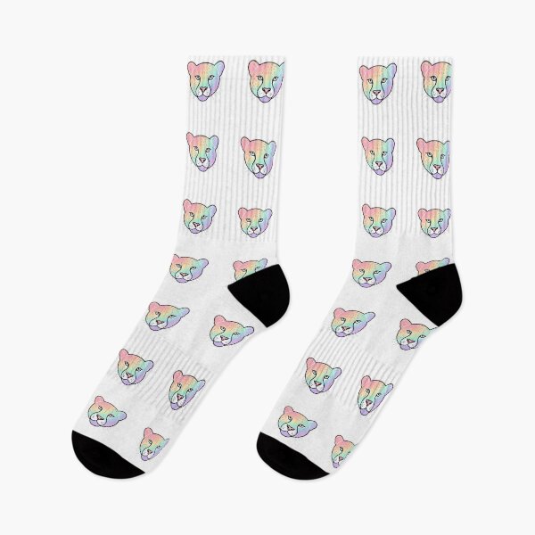 Item preview, Pastel Rainbow Cheetah Face Illustration designed and sold by Owcomm.
