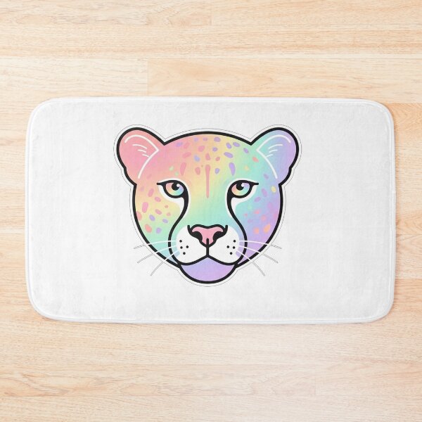 Item preview, Pastel Rainbow Cheetah Face Illustration designed and sold by Owcomm.
