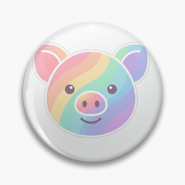 Item preview, Cute Rainbow Piggy Face Illustration designed and sold by Owcomm.
