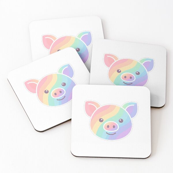 Item preview, Cute Rainbow Piggy Face Illustration designed and sold by Owcomm.
