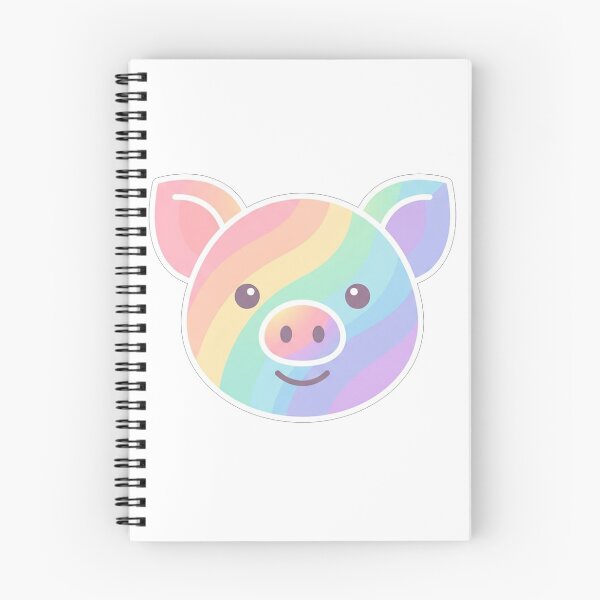 Item preview, Cute Rainbow Piggy Face Illustration designed and sold by Owcomm.