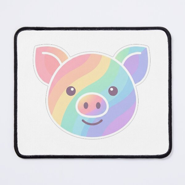 Item preview, Cute Rainbow Piggy Face Illustration designed and sold by Owcomm.