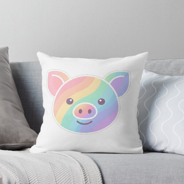 Item preview, Cute Rainbow Piggy Face Illustration designed and sold by Owcomm.