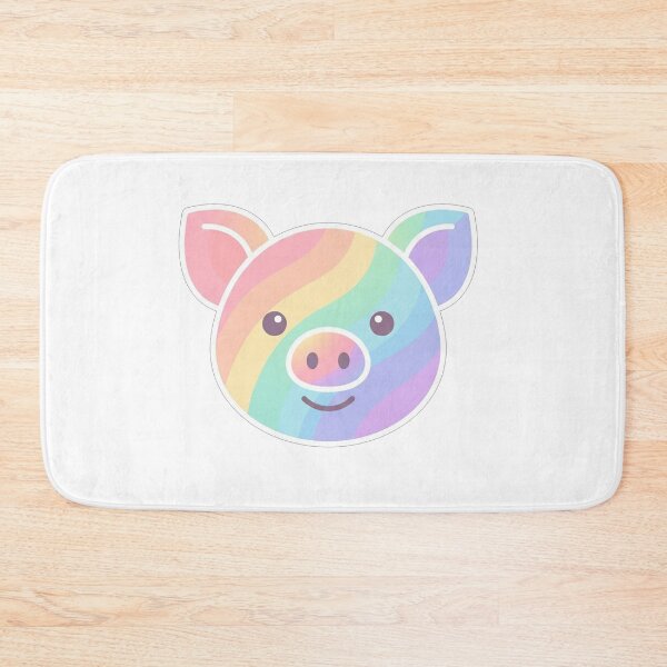 Item preview, Cute Rainbow Piggy Face Illustration designed and sold by Owcomm.