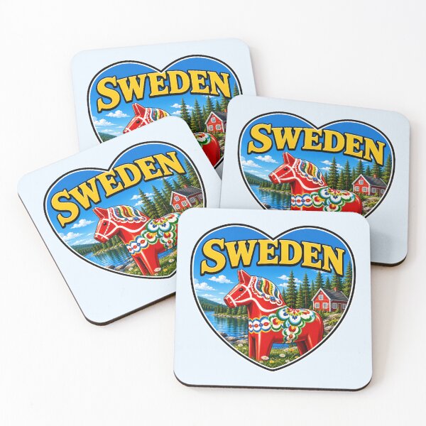 Item preview, Sweden Dala Horse - Heart Shape designed and sold by Myra365Art.