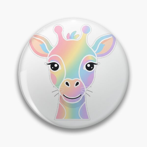 Item preview, Cute Rainbow Pastel Giraffe Portrait Illustration designed and sold by Owcomm.