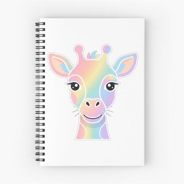 Item preview, Cute Rainbow Pastel Giraffe Portrait Illustration designed and sold by Owcomm.