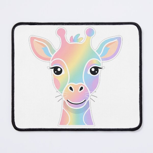Item preview, Cute Rainbow Pastel Giraffe Portrait Illustration designed and sold by Owcomm.