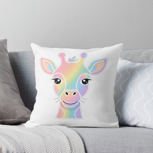 Item preview, Cute Rainbow Pastel Giraffe Portrait Illustration designed and sold by Owcomm.
