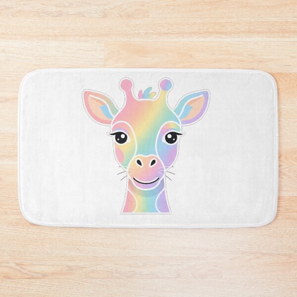 Item preview, Cute Rainbow Pastel Giraffe Portrait Illustration designed and sold by Owcomm.
