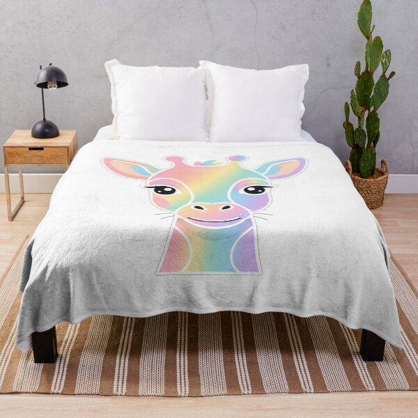 Item preview, Cute Rainbow Pastel Giraffe Portrait Illustration designed and sold by Owcomm.