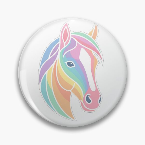 Item preview, Colorful Pastel Rainbow Horse Head Portrait designed and sold by Owcomm.