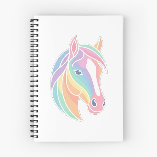 Item preview, Colorful Pastel Rainbow Horse Head Portrait designed and sold by Owcomm.