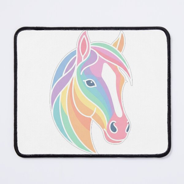 Item preview, Colorful Pastel Rainbow Horse Head Portrait designed and sold by Owcomm.