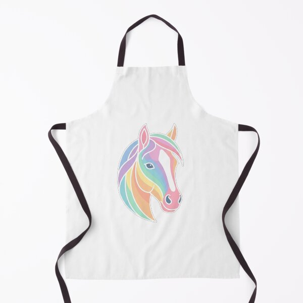 Item preview, Colorful Pastel Rainbow Horse Head Portrait designed and sold by Owcomm.