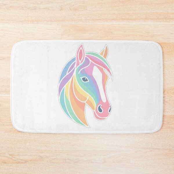 Item preview, Colorful Pastel Rainbow Horse Head Portrait designed and sold by Owcomm.
