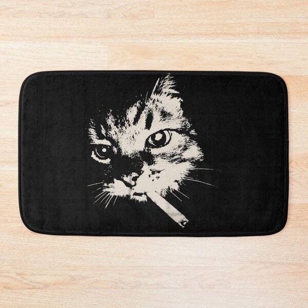 Item preview, Vintage Smoking Cat Face Grunge Black And White Graphic T-Shirt designed and sold by blawdi.