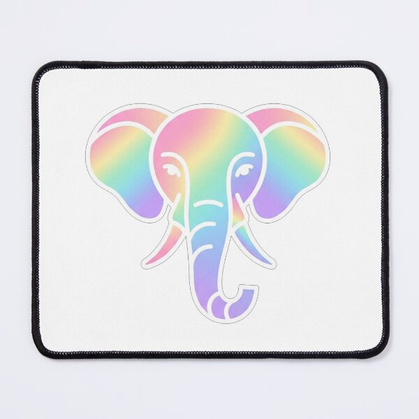 Item preview, Iridescent Pastel Elephant Head Animal Portrait designed and sold by Owcomm.