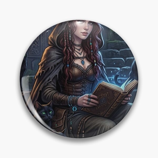 Item preview, Dark Academia Witch Wall Art | Mystical Black Cat Decor | Gothic Fantasy Gift for Goth Girl designed and sold by YNAMREG.