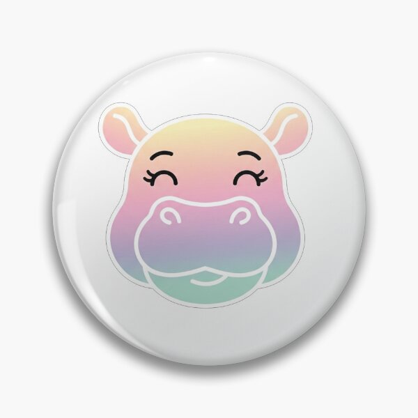 Item preview, Cute Pastel Rainbow Hippopotamus Face designed and sold by Owcomm.
