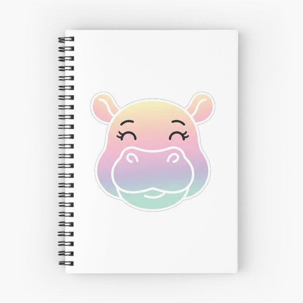 Item preview, Cute Pastel Rainbow Hippopotamus Face designed and sold by Owcomm.