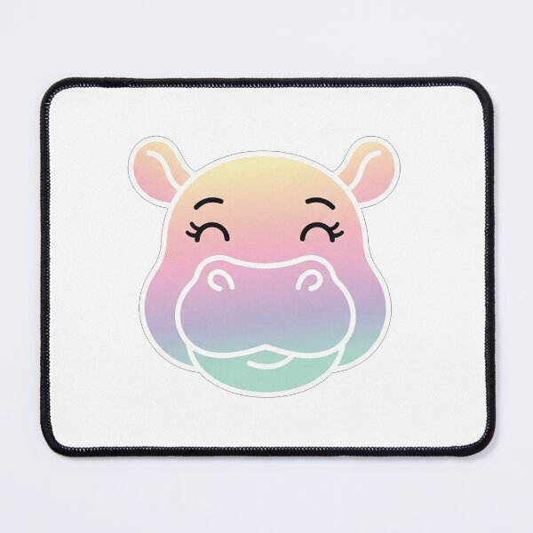 Item preview, Cute Pastel Rainbow Hippopotamus Face designed and sold by Owcomm.
