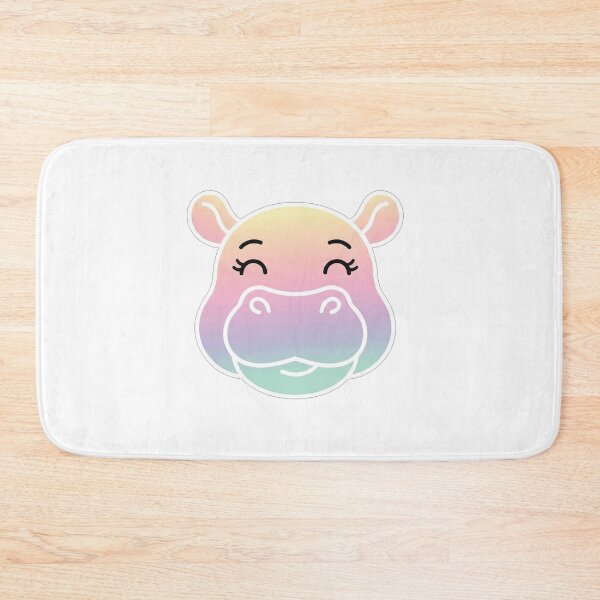 Item preview, Cute Pastel Rainbow Hippopotamus Face designed and sold by Owcomm.