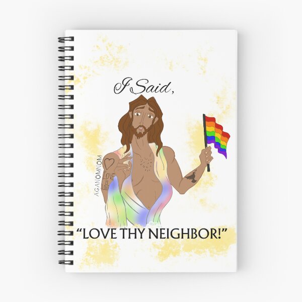 Item preview, "Love Thy Neighbor" Queer Christians Pro-LGBT Jesus designed and sold by Aganomnom.