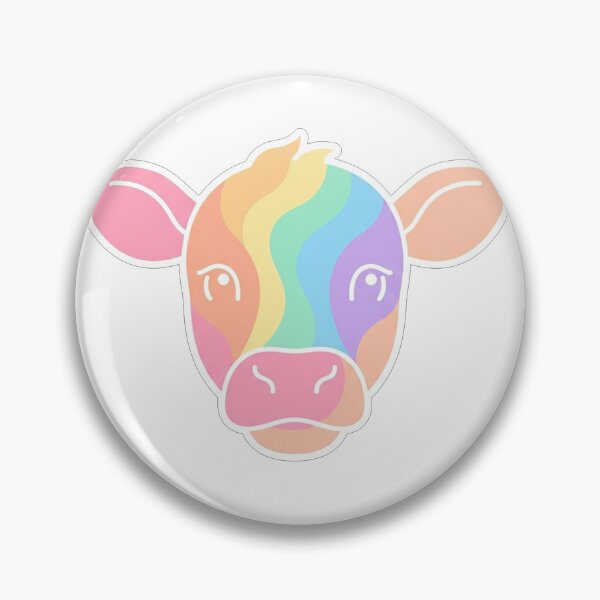 Item preview, Colorful Rainbow Cow Head Illustration designed and sold by Owcomm.