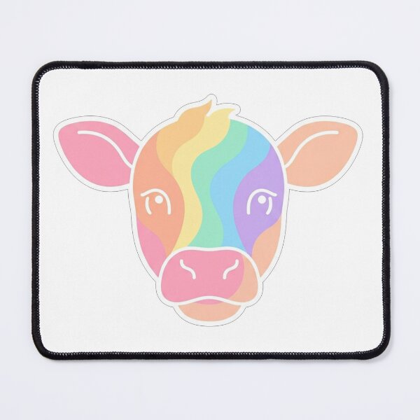 Item preview, Colorful Rainbow Cow Head Illustration designed and sold by Owcomm.