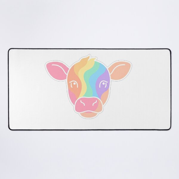 Item preview, Colorful Rainbow Cow Head Illustration designed and sold by Owcomm.
