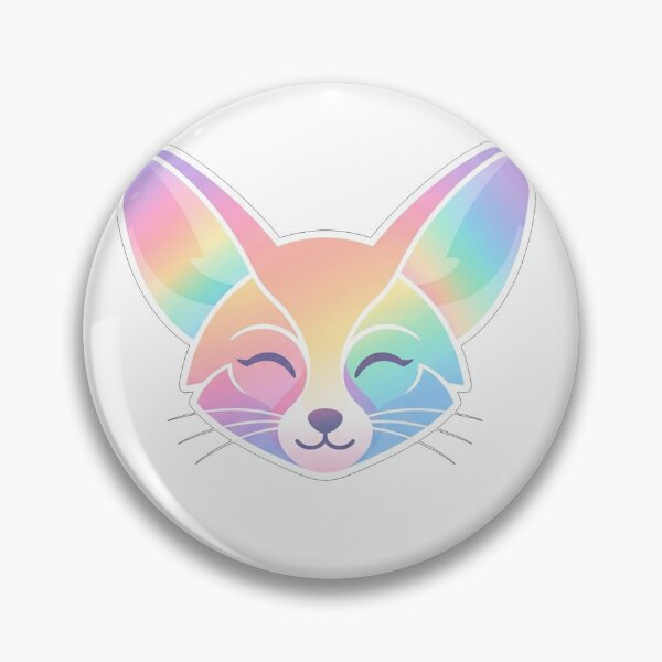 Item preview, Cute Rainbow Fennec Fox Face Portrait designed and sold by Owcomm.