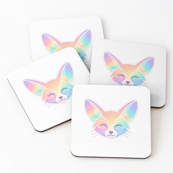 Item preview, Cute Rainbow Fennec Fox Face Portrait designed and sold by Owcomm.