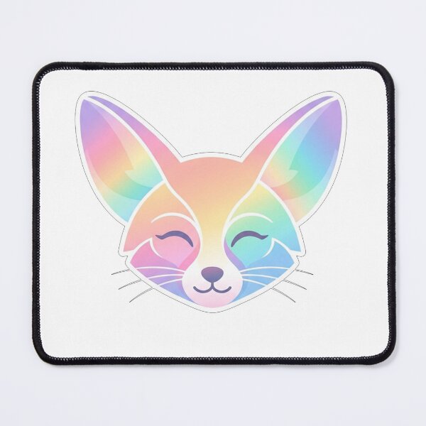 Item preview, Cute Rainbow Fennec Fox Face Portrait designed and sold by Owcomm.