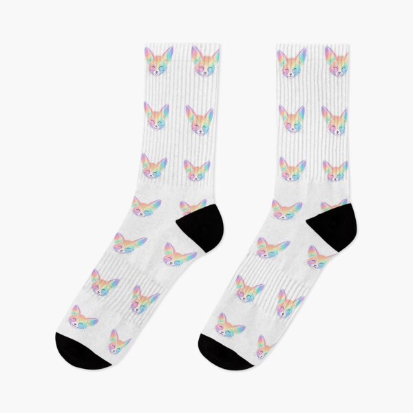 Item preview, Cute Rainbow Fennec Fox Face Portrait designed and sold by Owcomm.