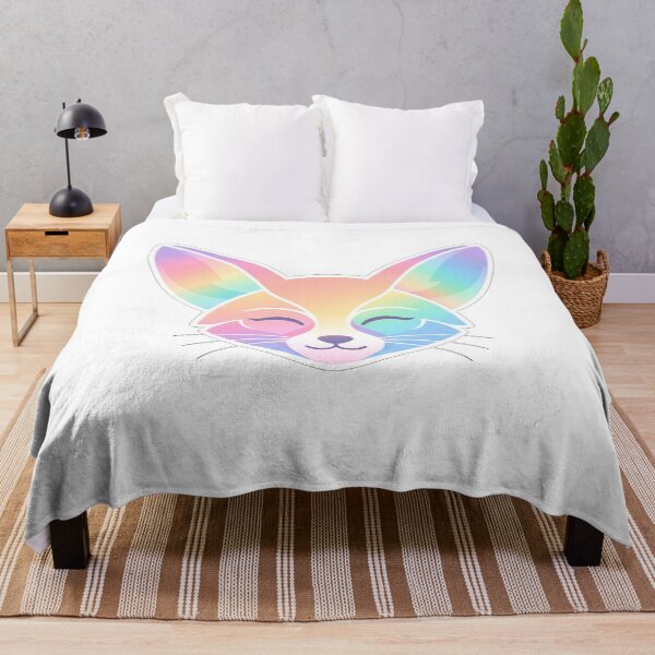 Item preview, Cute Rainbow Fennec Fox Face Portrait designed and sold by Owcomm.